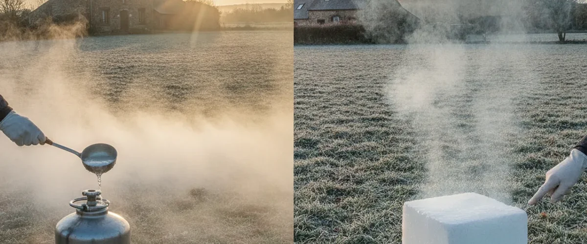 quelle difference entre azote liquide glace